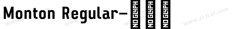 Monton Regular字体转换